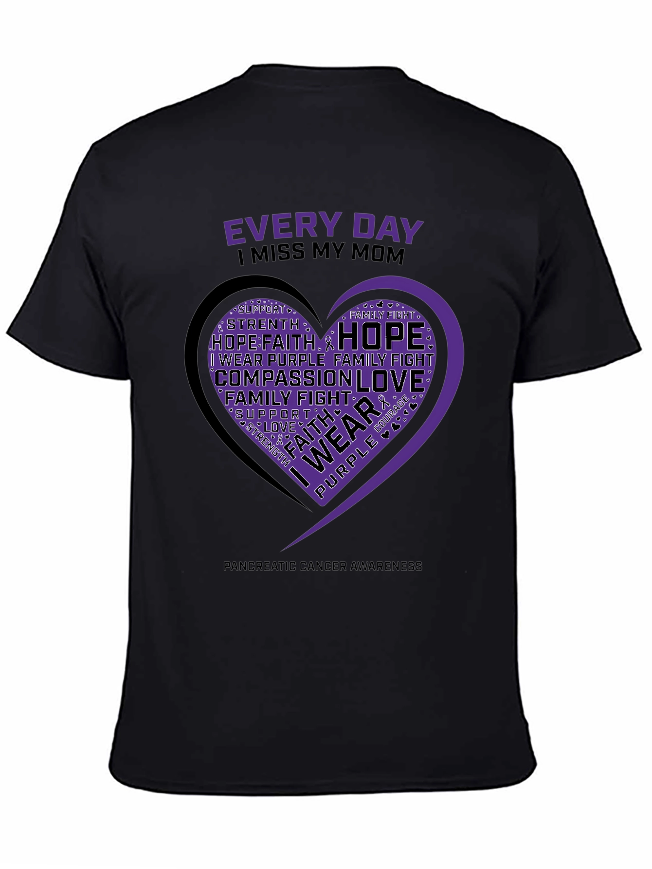 Every Day I Miss My Mom Pancreatic Cancer Awareness T-Shirt