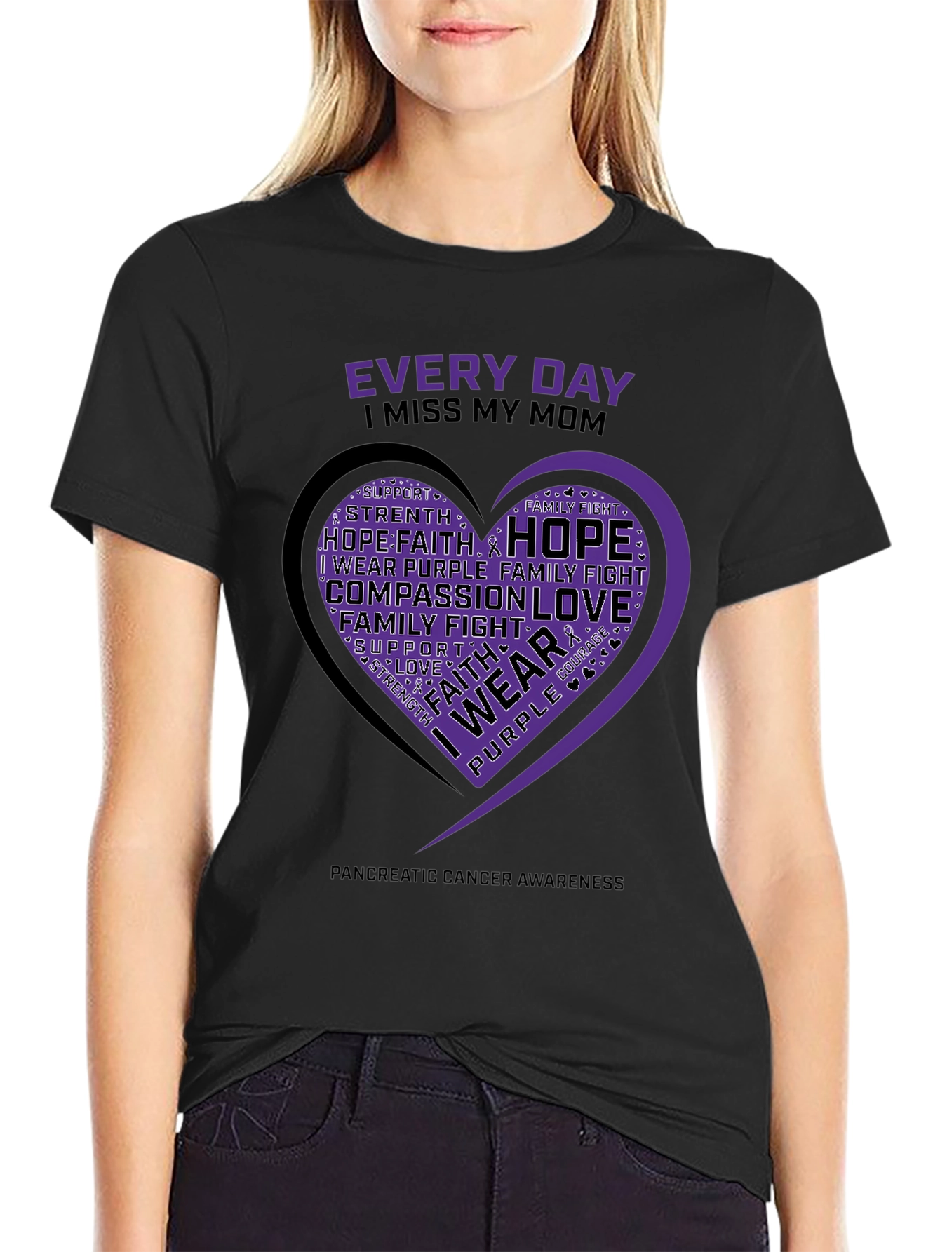 Every Day I Miss My Mom Pancreatic Cancer Awareness T-Shirt