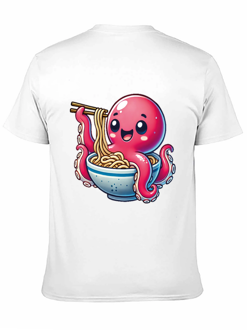 Octopus Ramen T-Shirt - Cute Cartoon Design