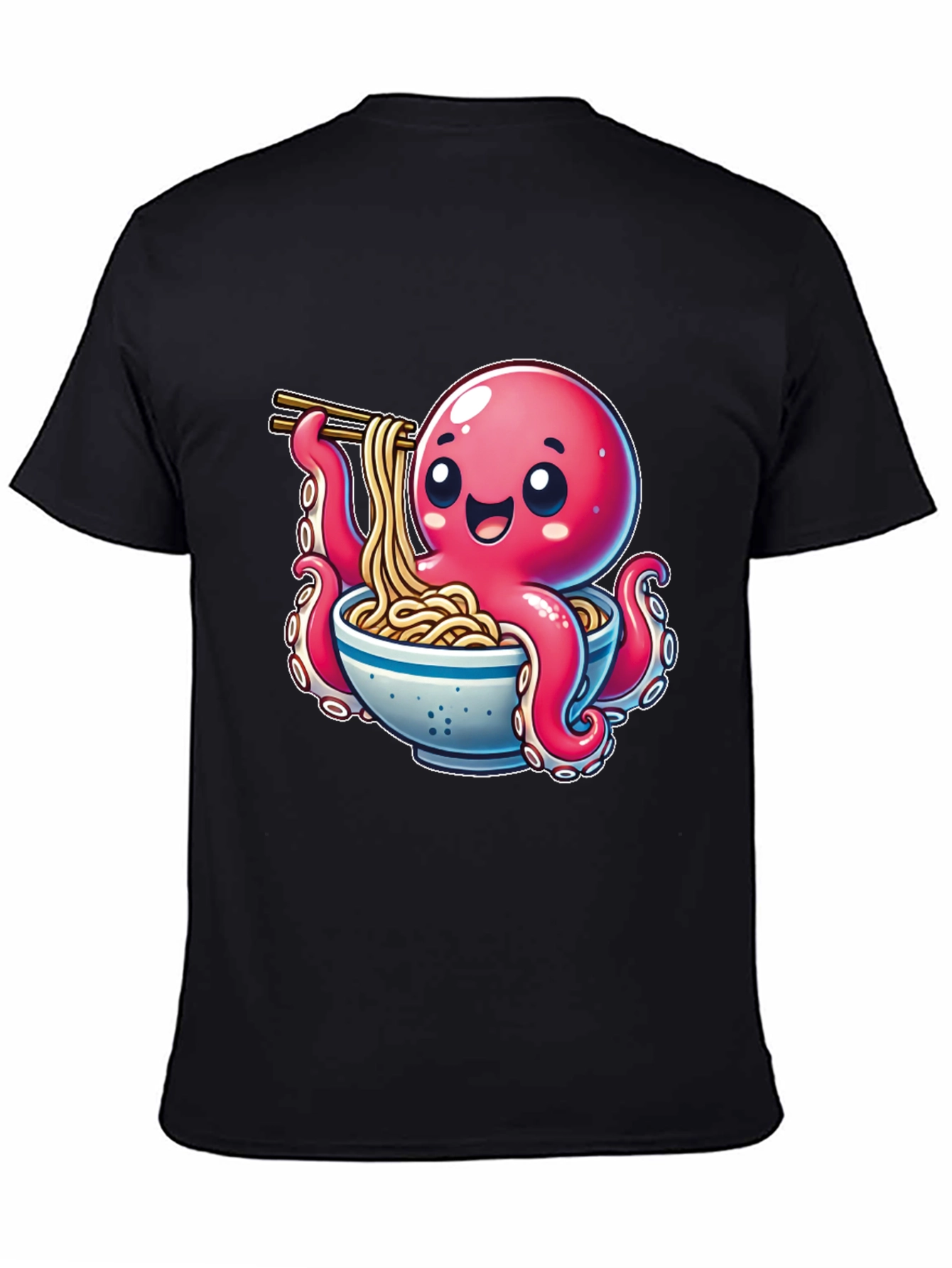 Octopus Ramen T-Shirt - Cute Cartoon Design