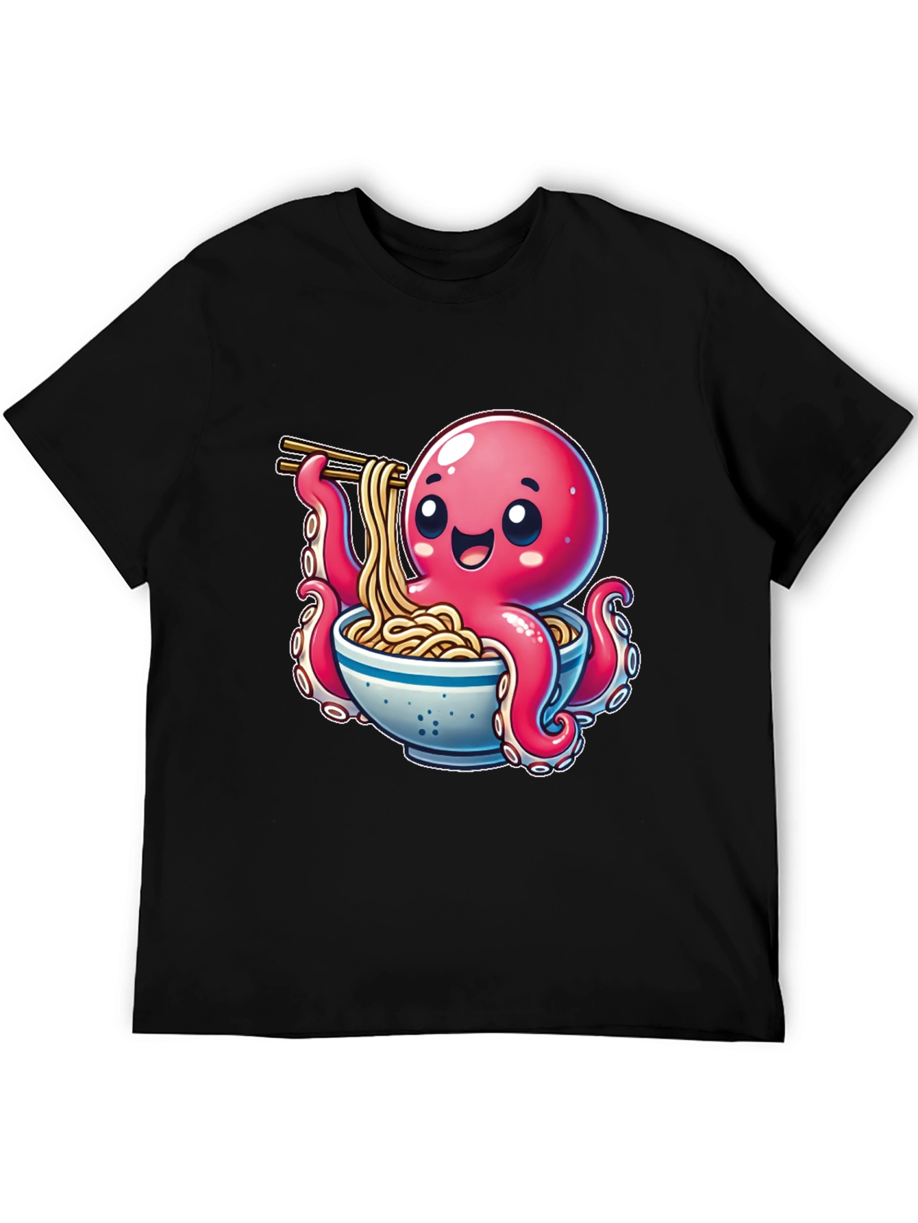 Octopus Ramen T-Shirt - Cute Cartoon Design
