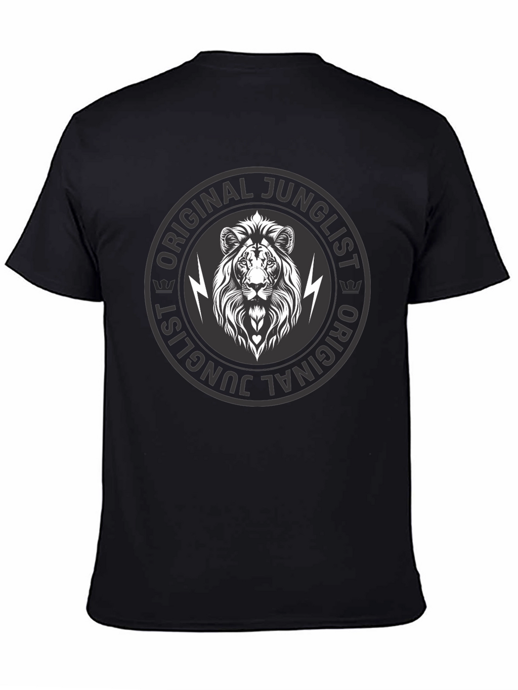 Original Junglist Lion Graphic Black T-Shirt