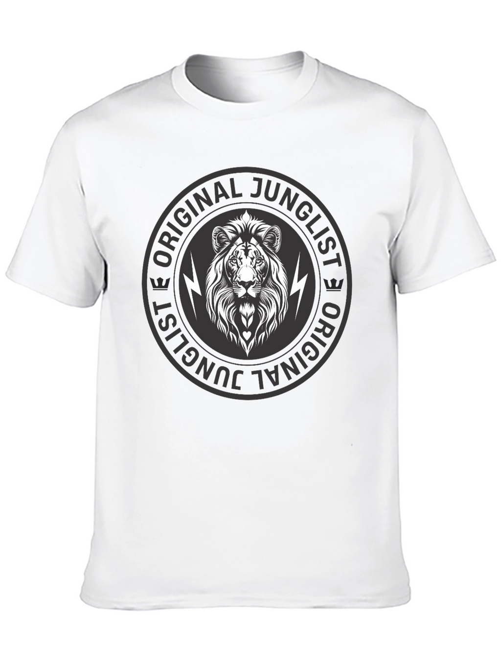 Original Junglist Lion Graphic Black T-Shirt