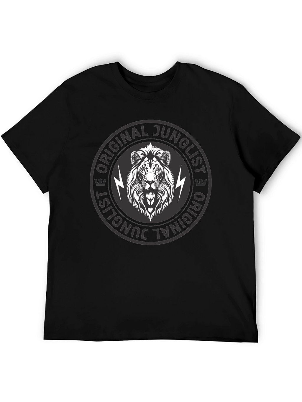 Original Junglist Lion Graphic Black T-Shirt