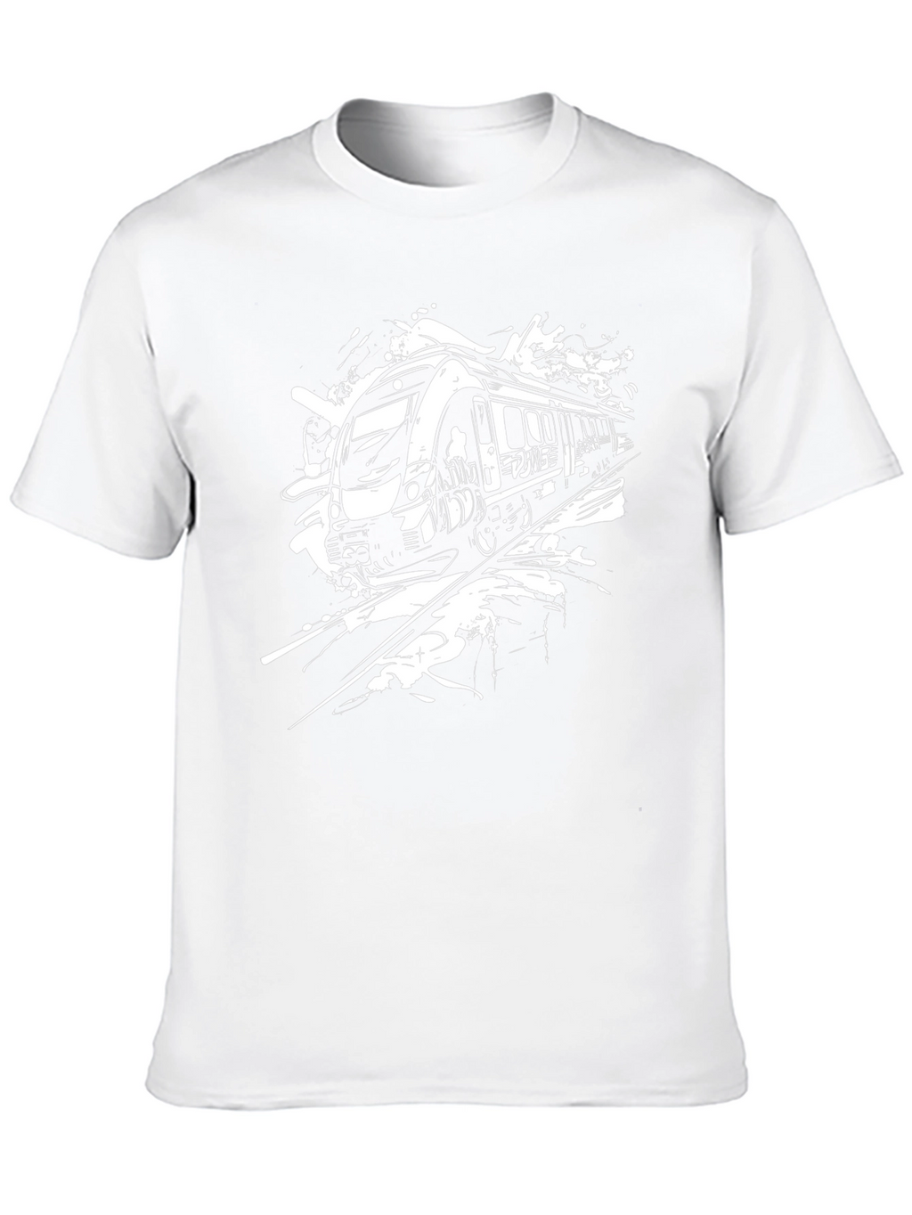 Train Graphic Black T-Shirt - Express Yourself