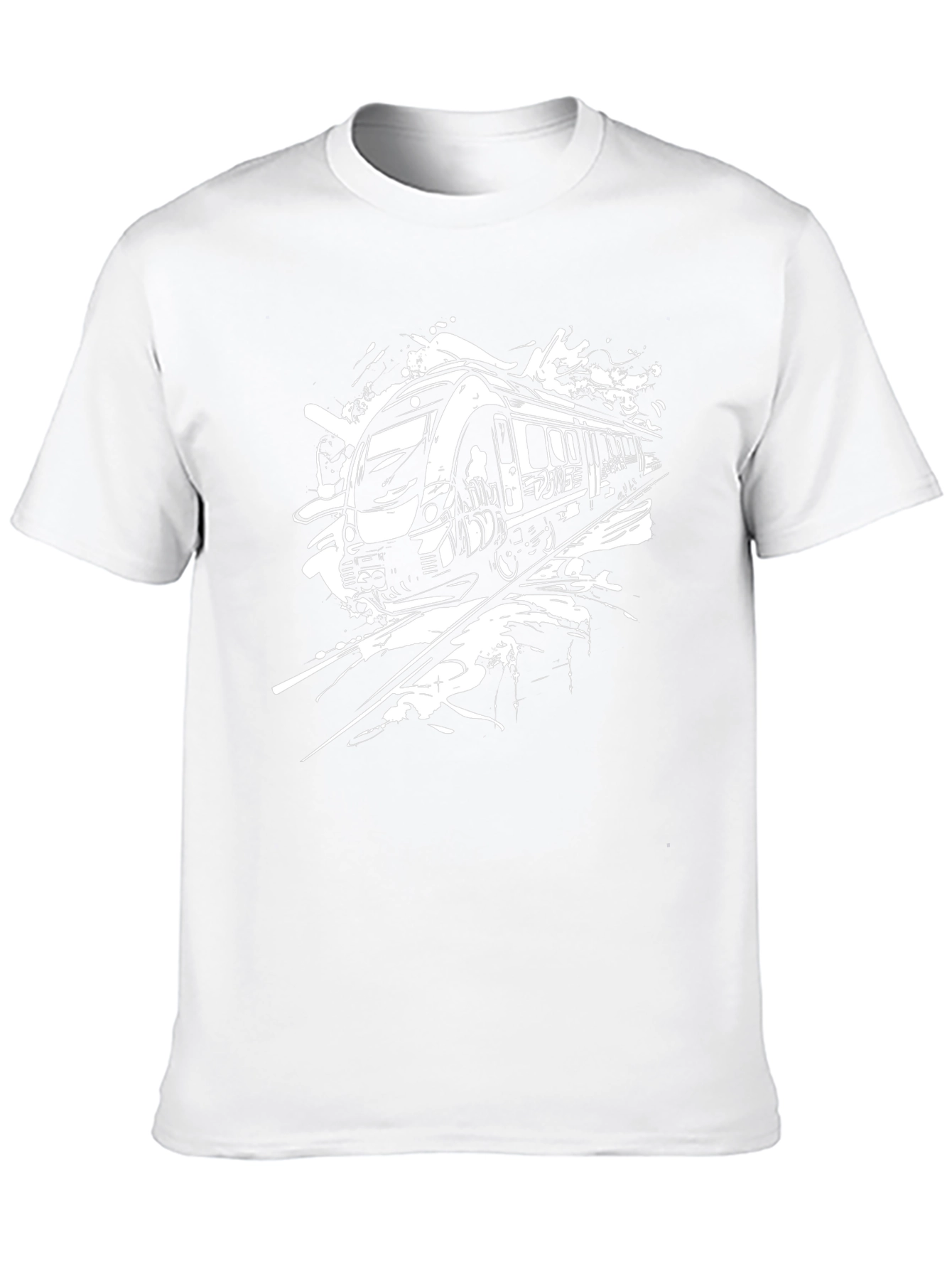 Train Graphic Black T-Shirt - Express Yourself