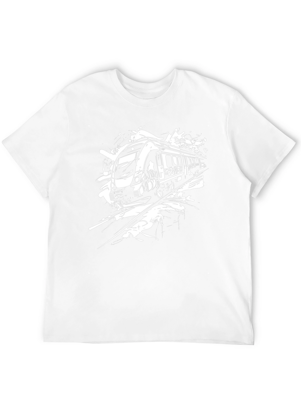 Train Graphic Black T-Shirt - Express Yourself