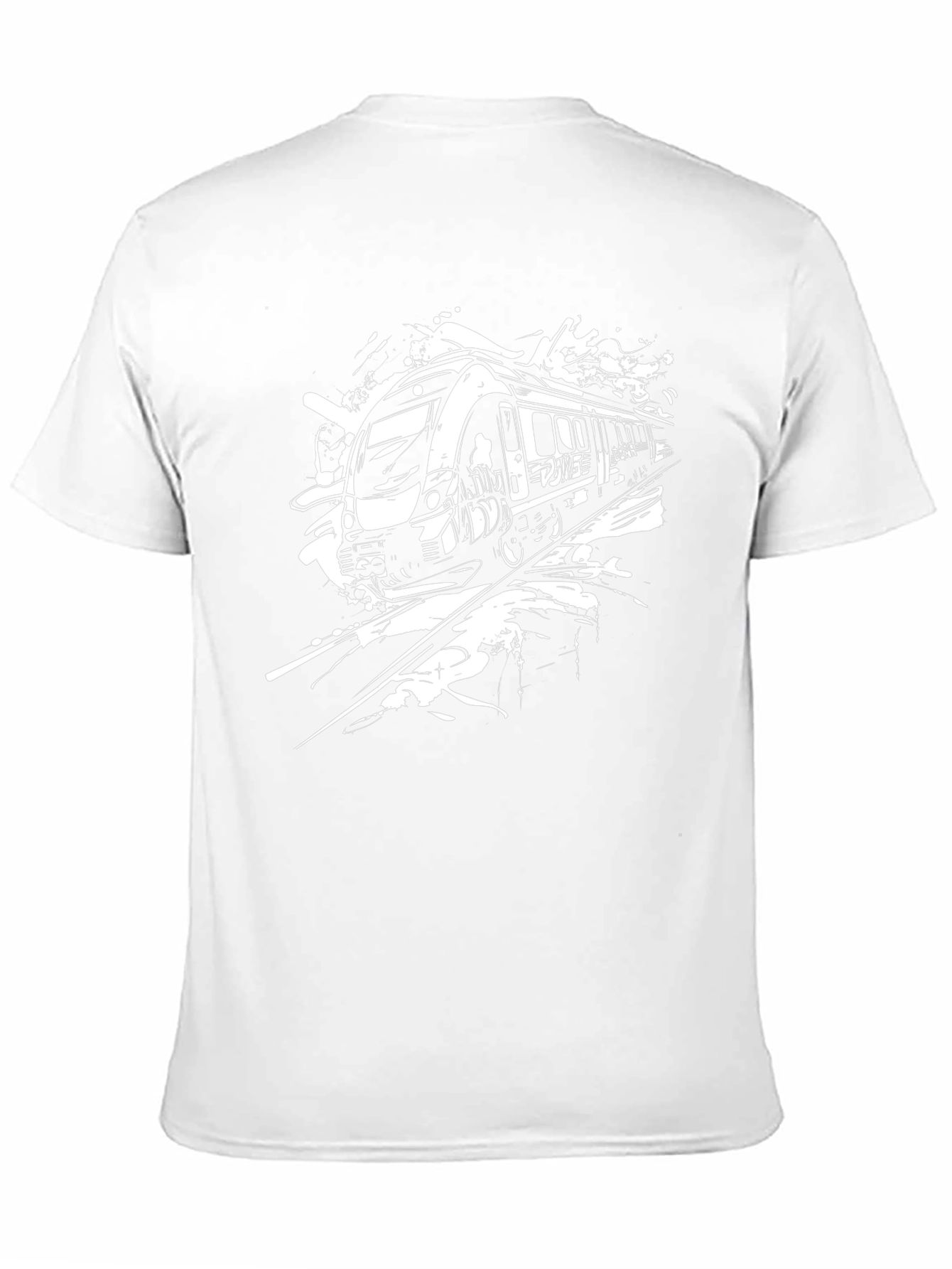 Train Graphic Black T-Shirt - Express Yourself