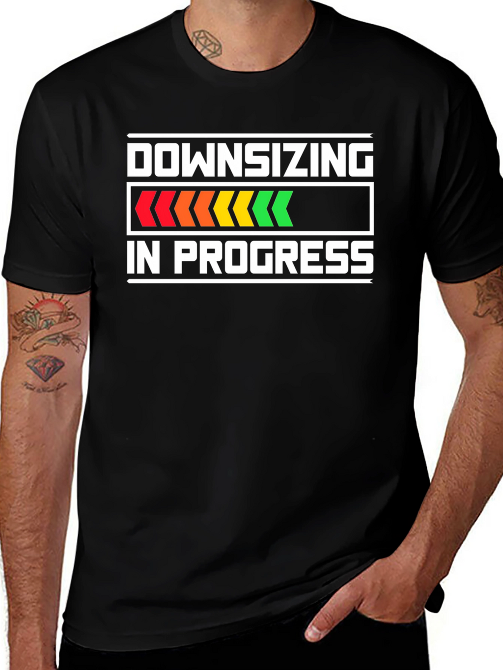 Downsizing In Progress Funny T-Shirt