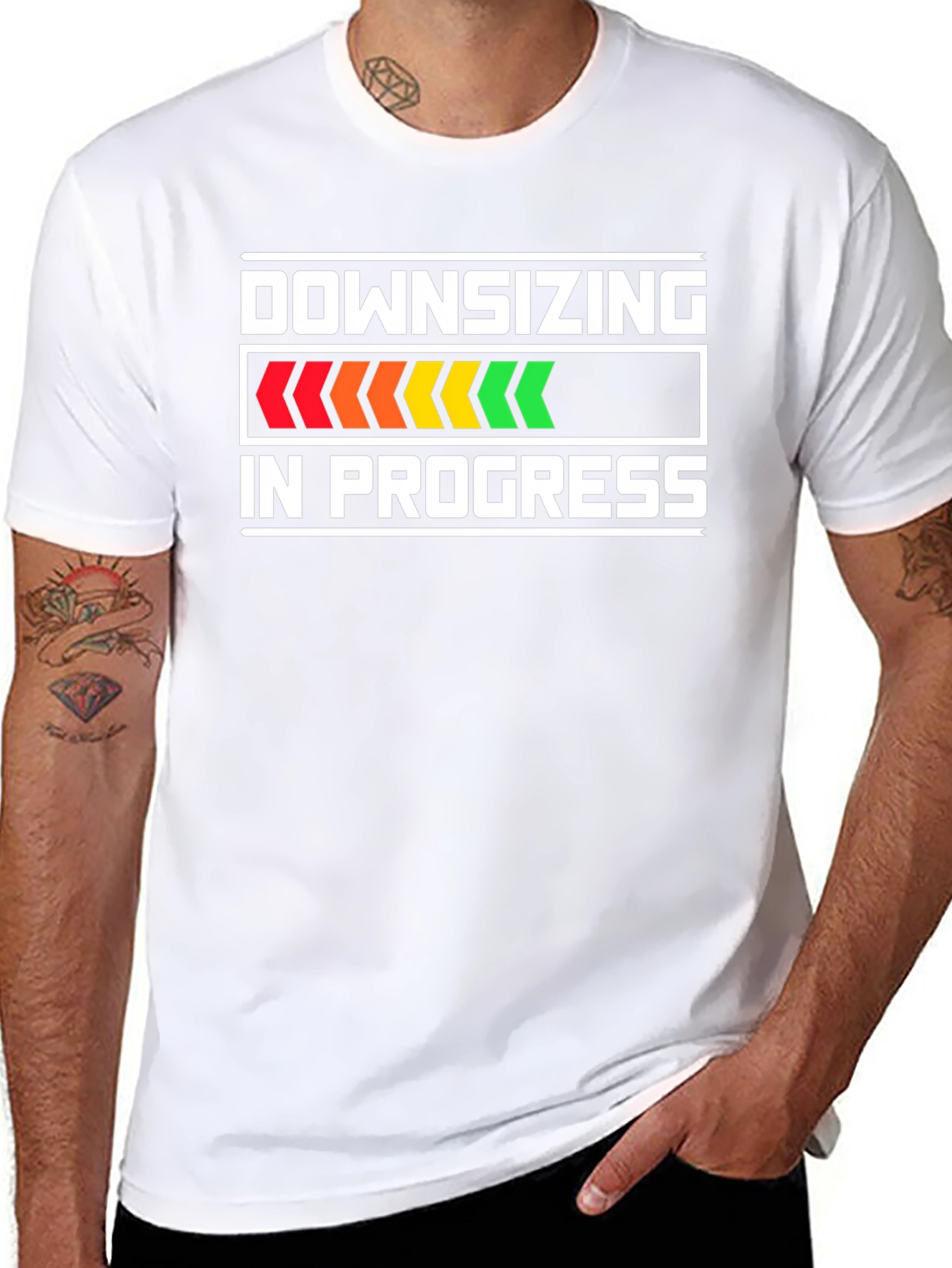 Downsizing In Progress Funny T-Shirt