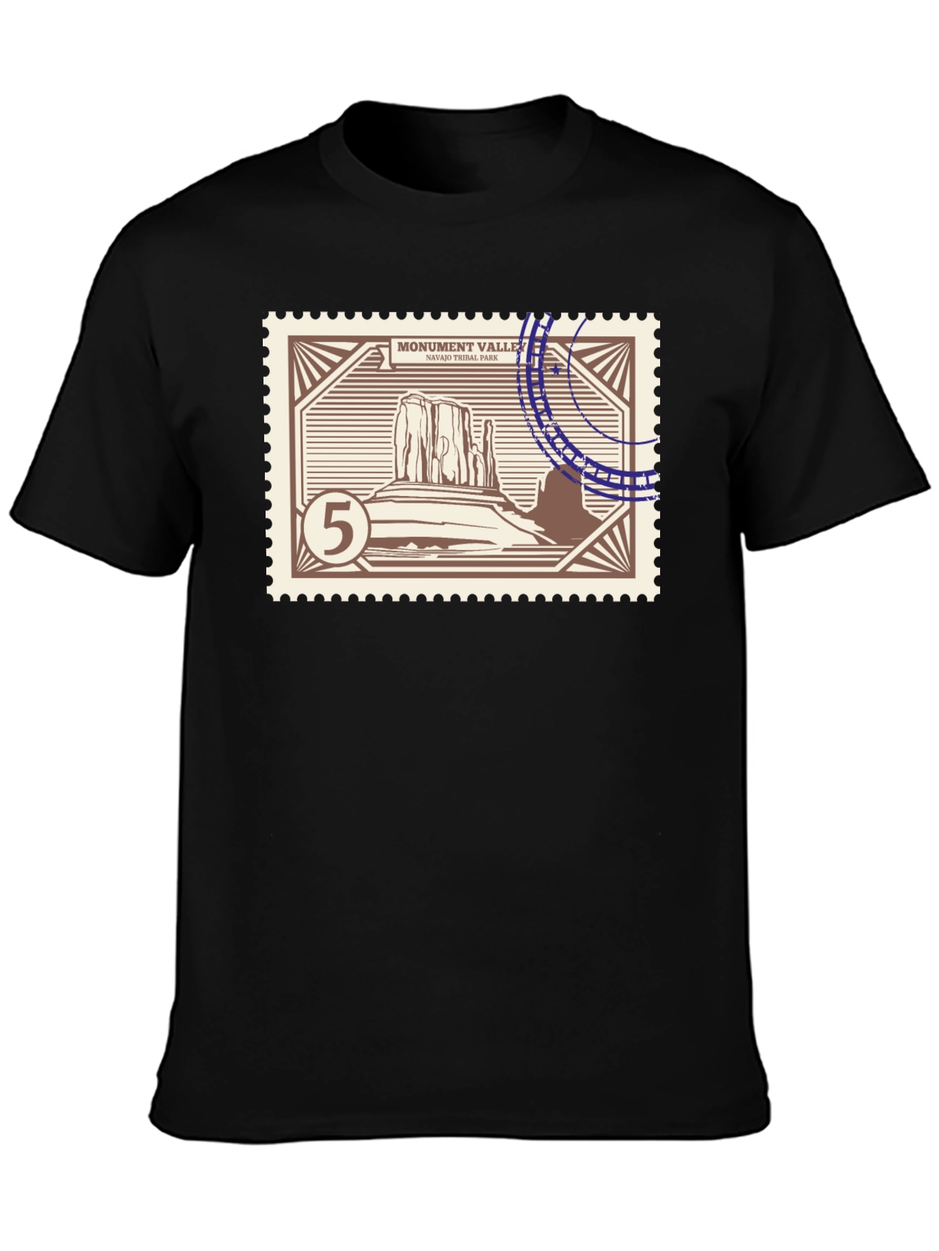 Monument Valley Graphic Tee - Vintage Stamp Design