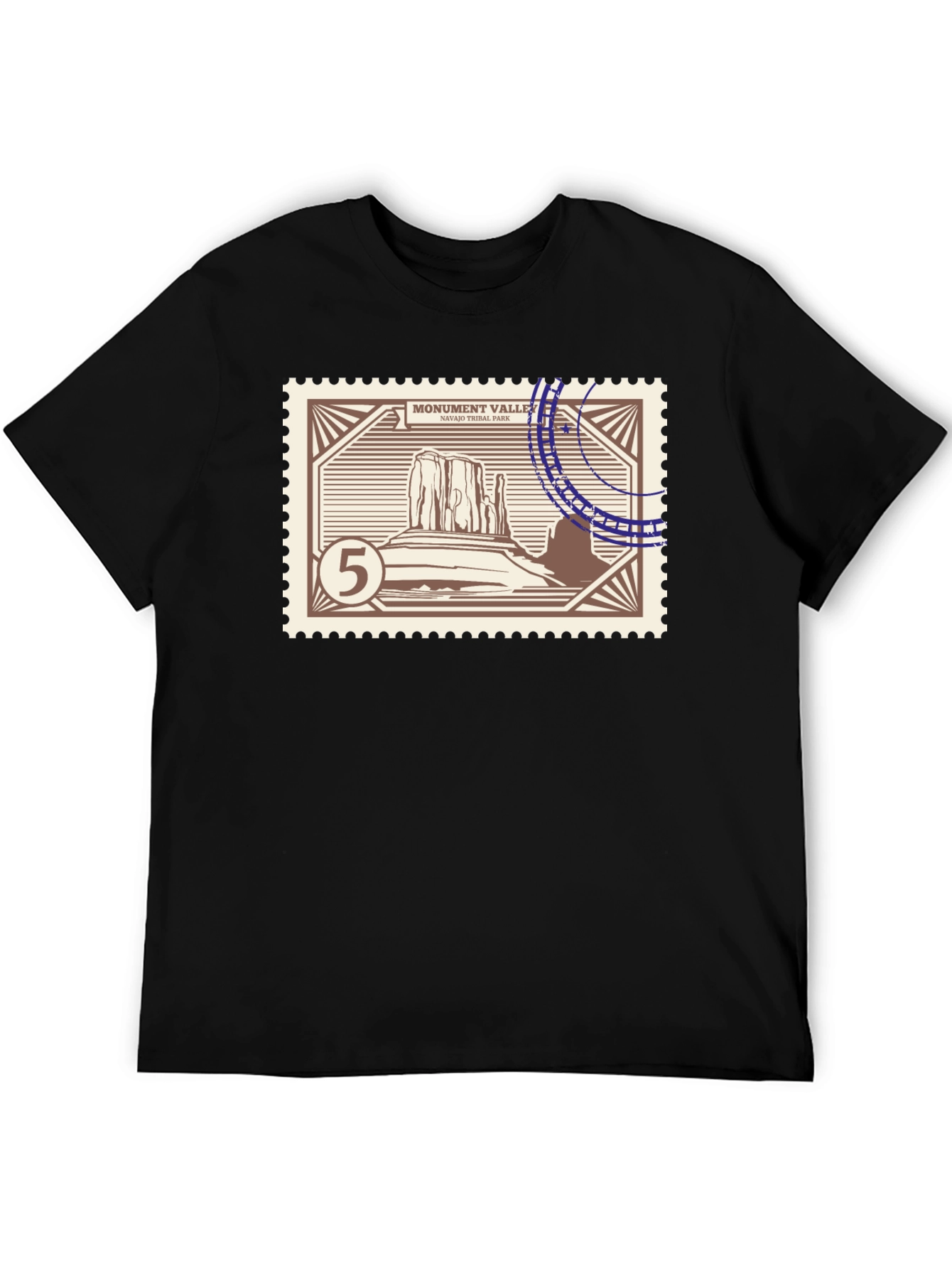 Monument Valley Graphic Tee - Vintage Stamp Design