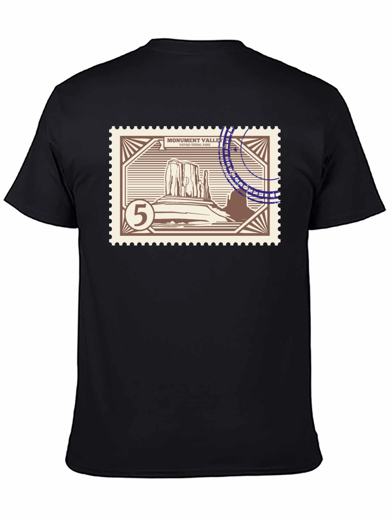 Monument Valley Graphic Tee - Vintage Stamp Design