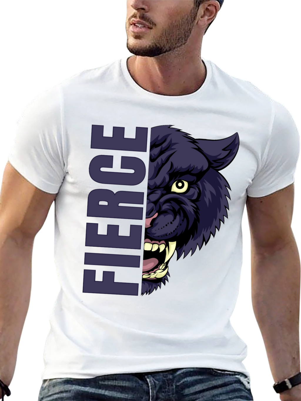 Fierce Panther Graphic T-Shirt