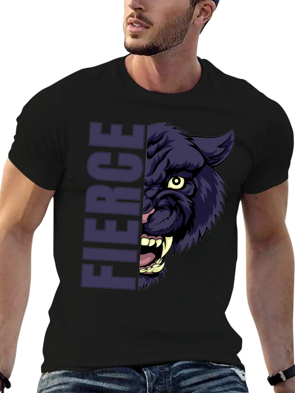 Fierce Panther Graphic T-Shirt