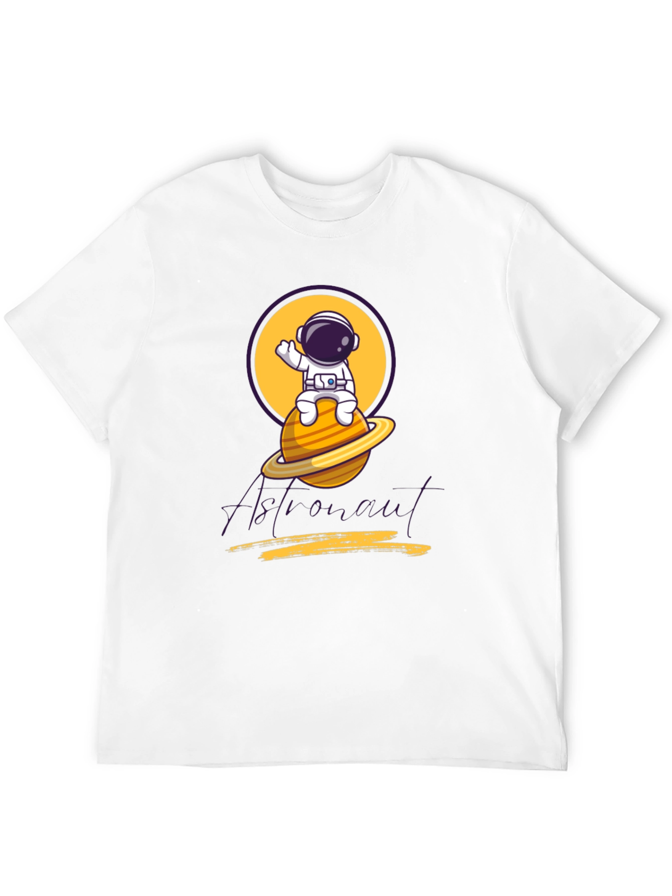 Astronaut Graphic Tee - Black Cotton Blend