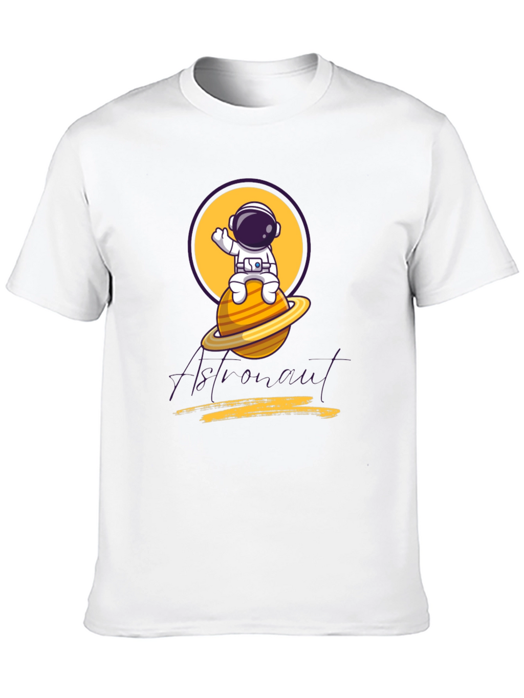 Astronaut Graphic Tee - Black Cotton Blend