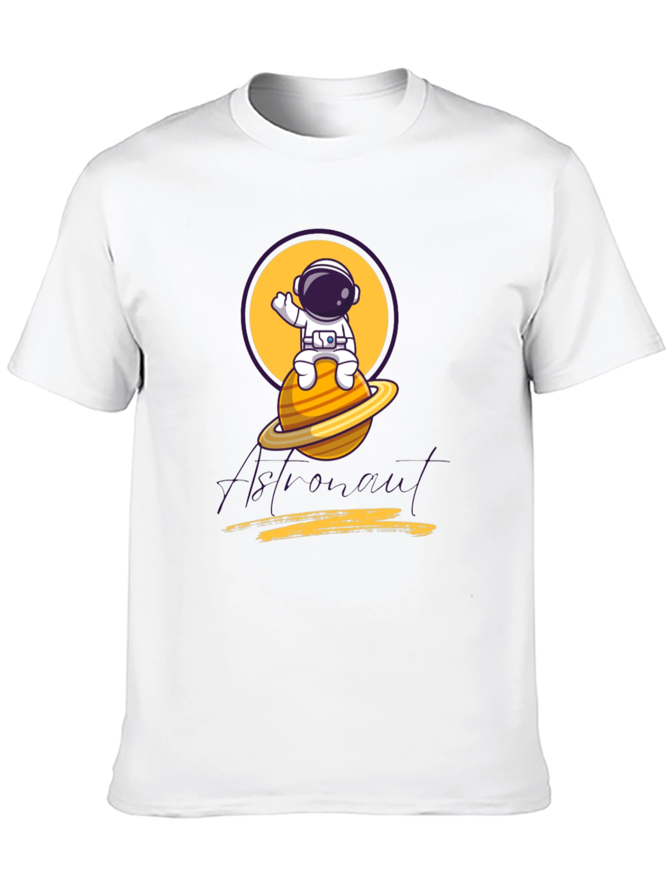 Astronaut Graphic Tee - Black Cotton Blend