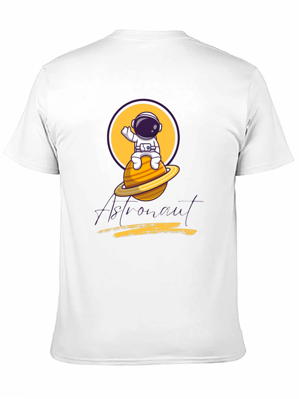 Astronaut Graphic Tee - Black Cotton Blend