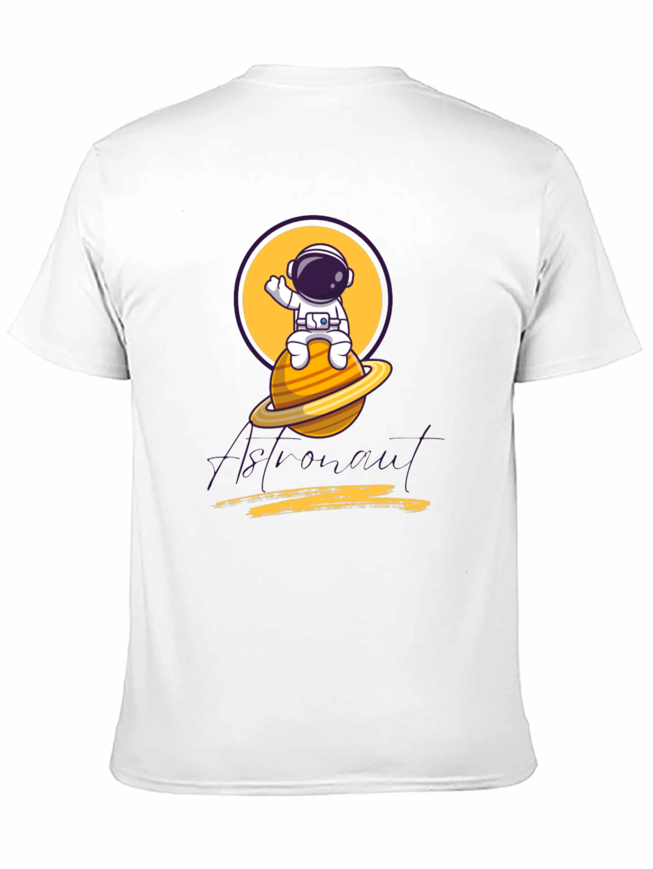 Astronaut Graphic Tee - Black Cotton Blend