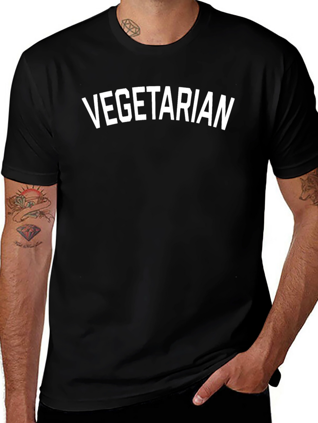 Vegetarian Graphic T-Shirt -  Stylish & Comfortable