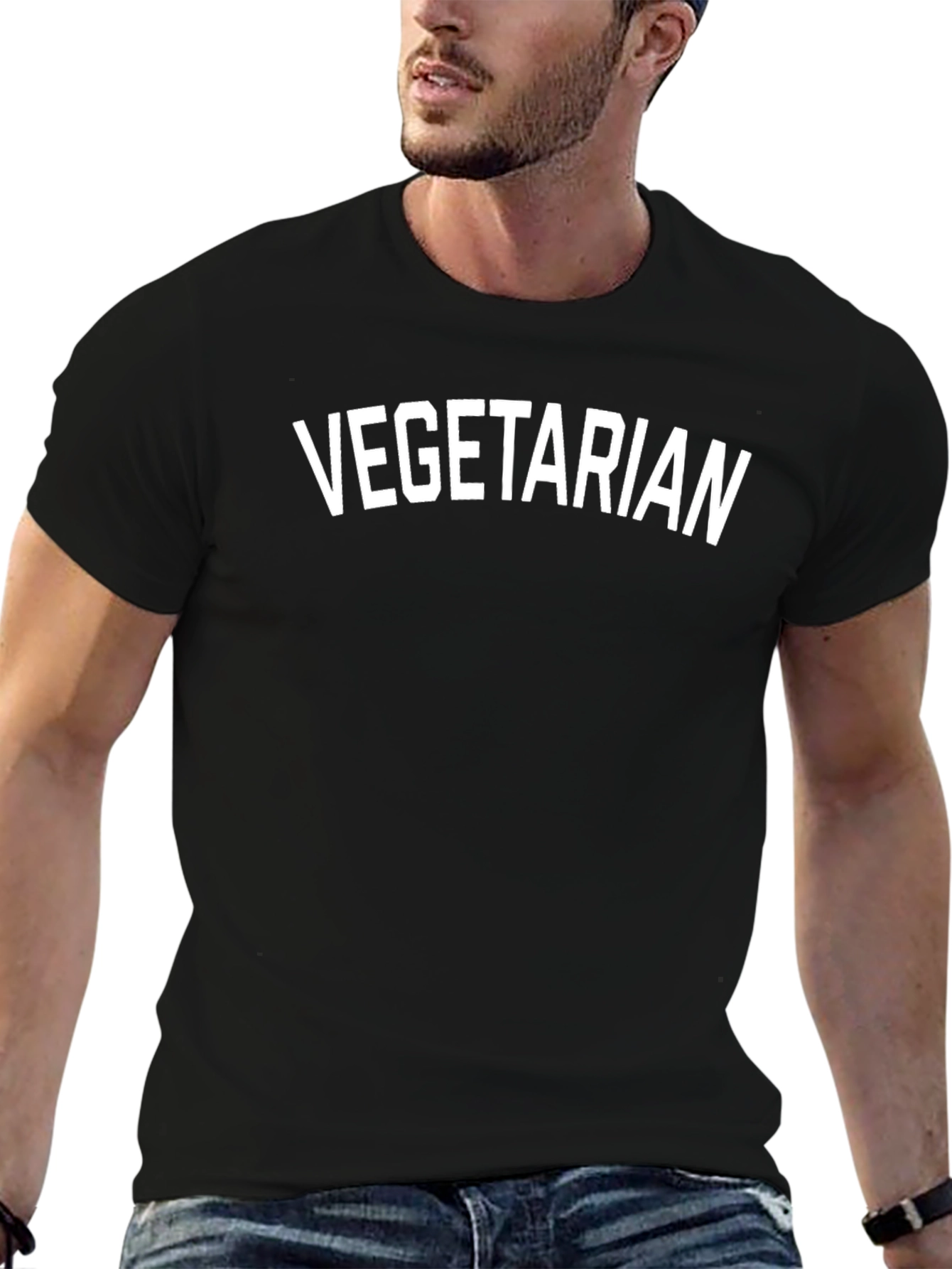 Vegetarian Graphic T-Shirt -  Stylish & Comfortable