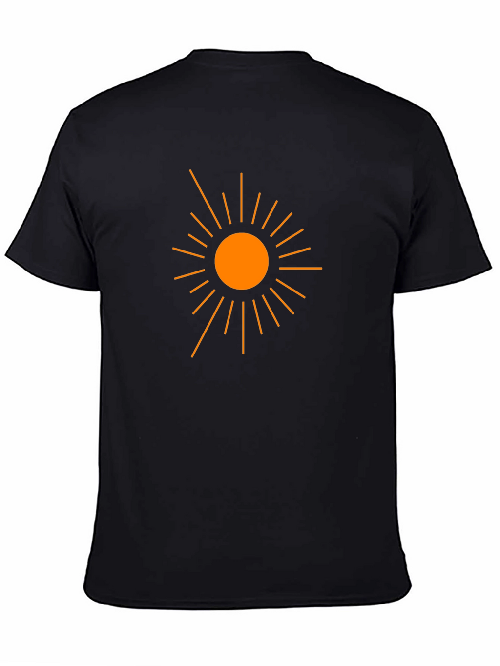 Sun Graphic Black Cotton T-Shirt