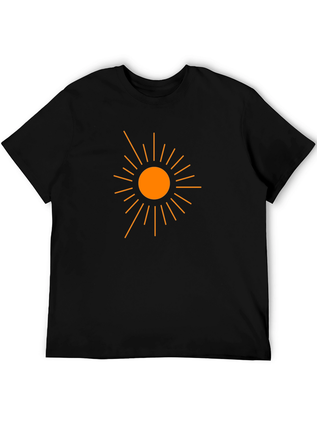Sun Graphic Black Cotton T-Shirt