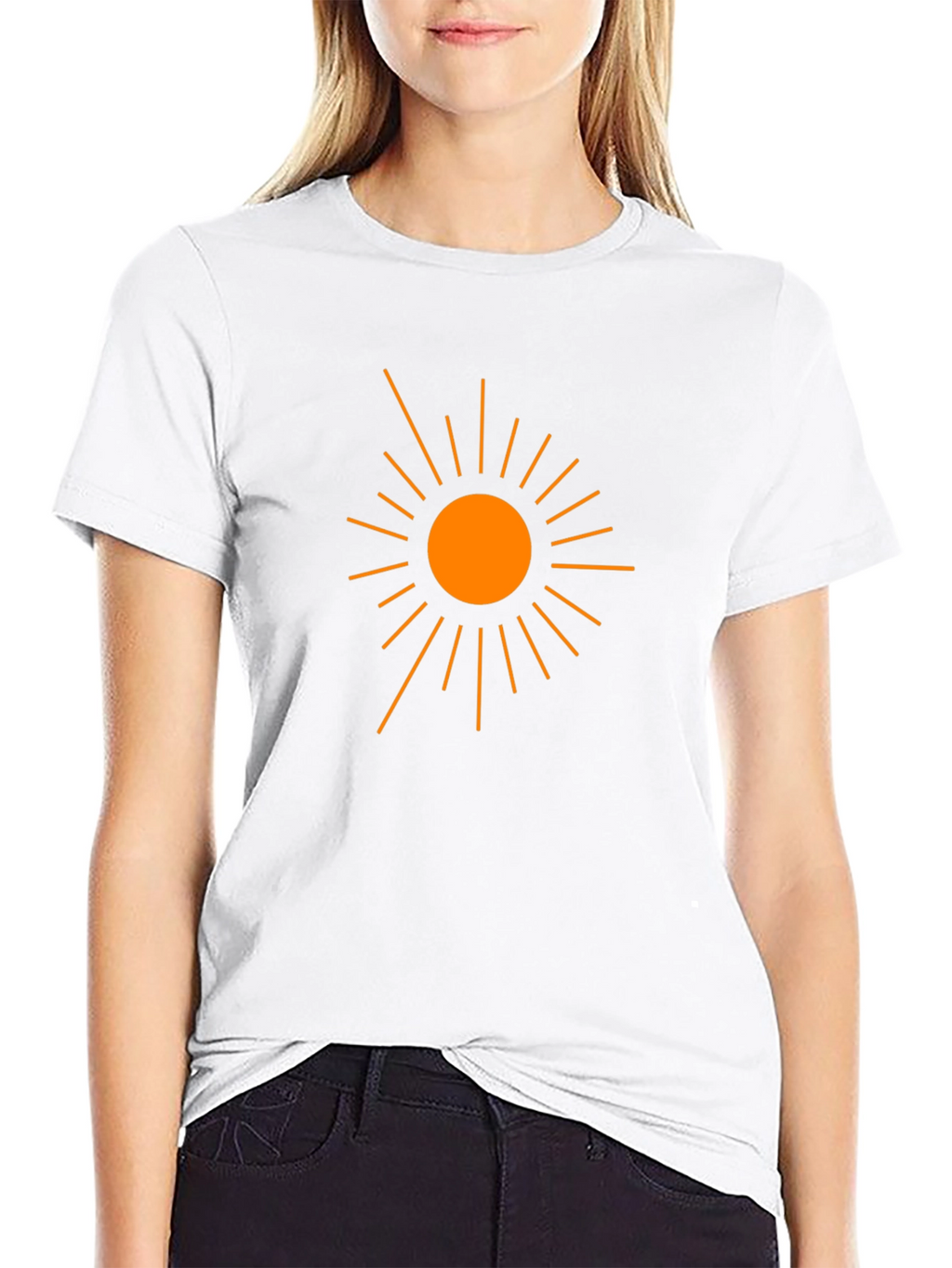 Sun Graphic Black Cotton T-Shirt