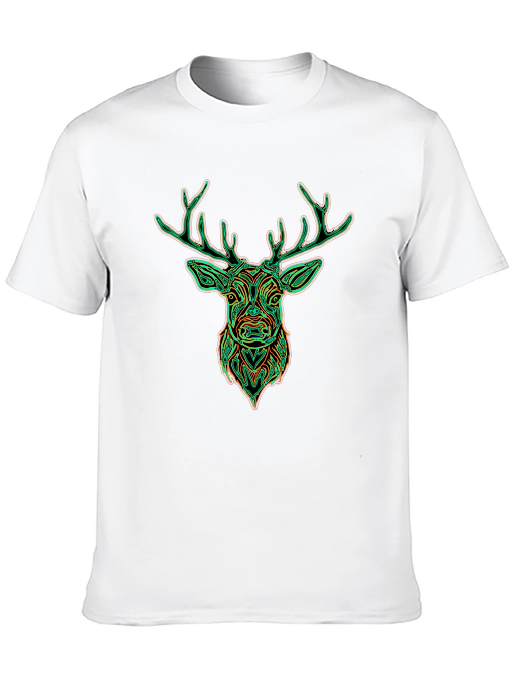 Deer Graphic Tee - Stylish Mens Black T-Shirt