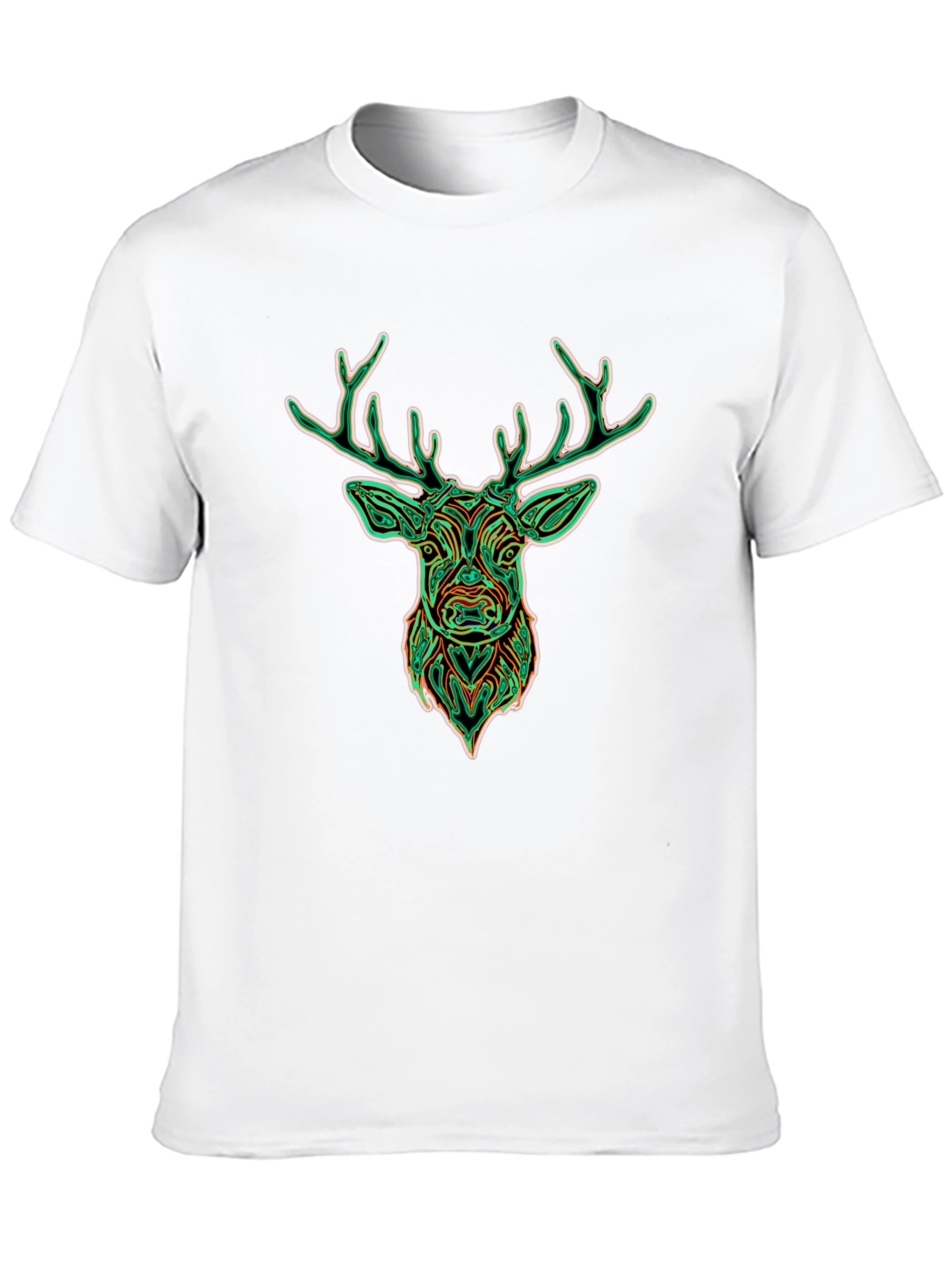 Deer Graphic Tee - Stylish Mens Black T-Shirt
