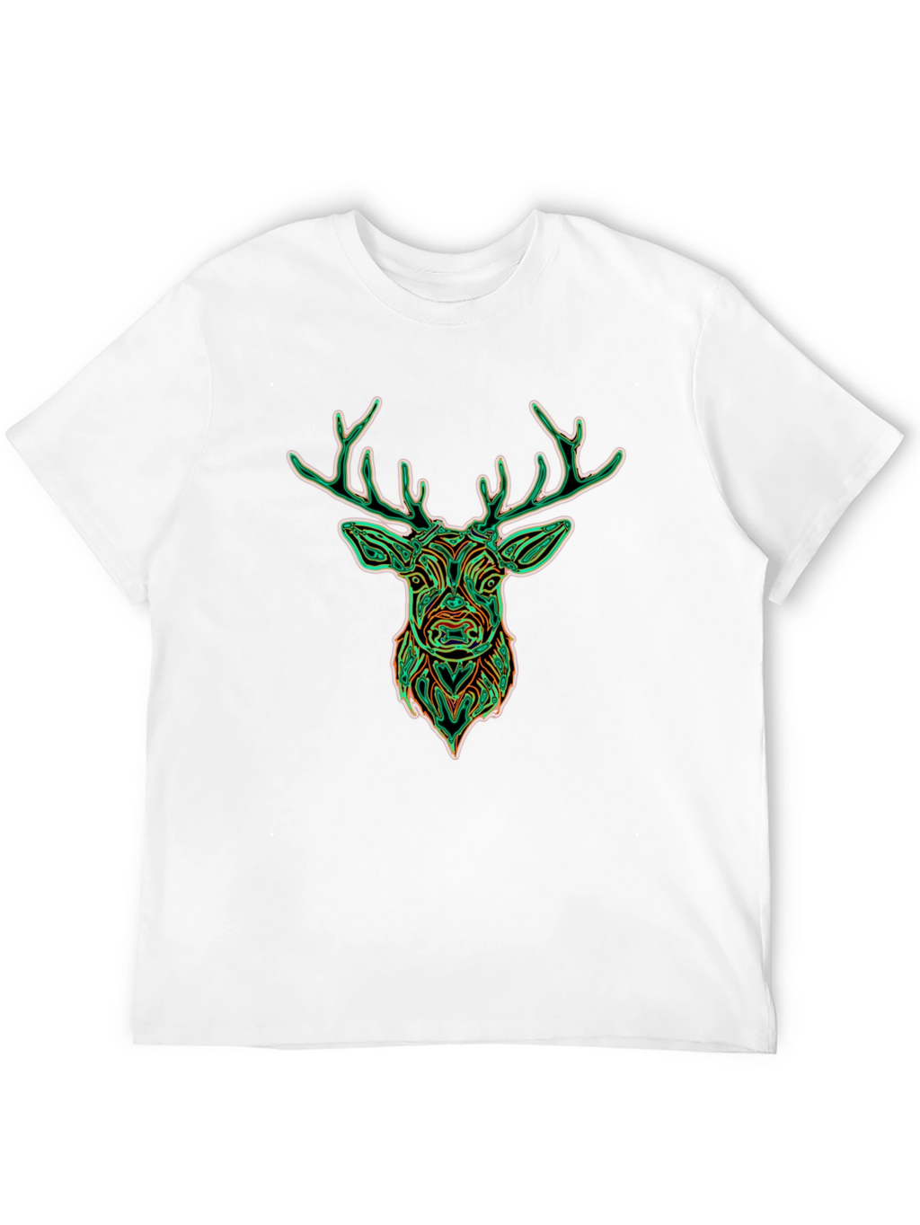 Deer Graphic Tee - Stylish Mens Black T-Shirt
