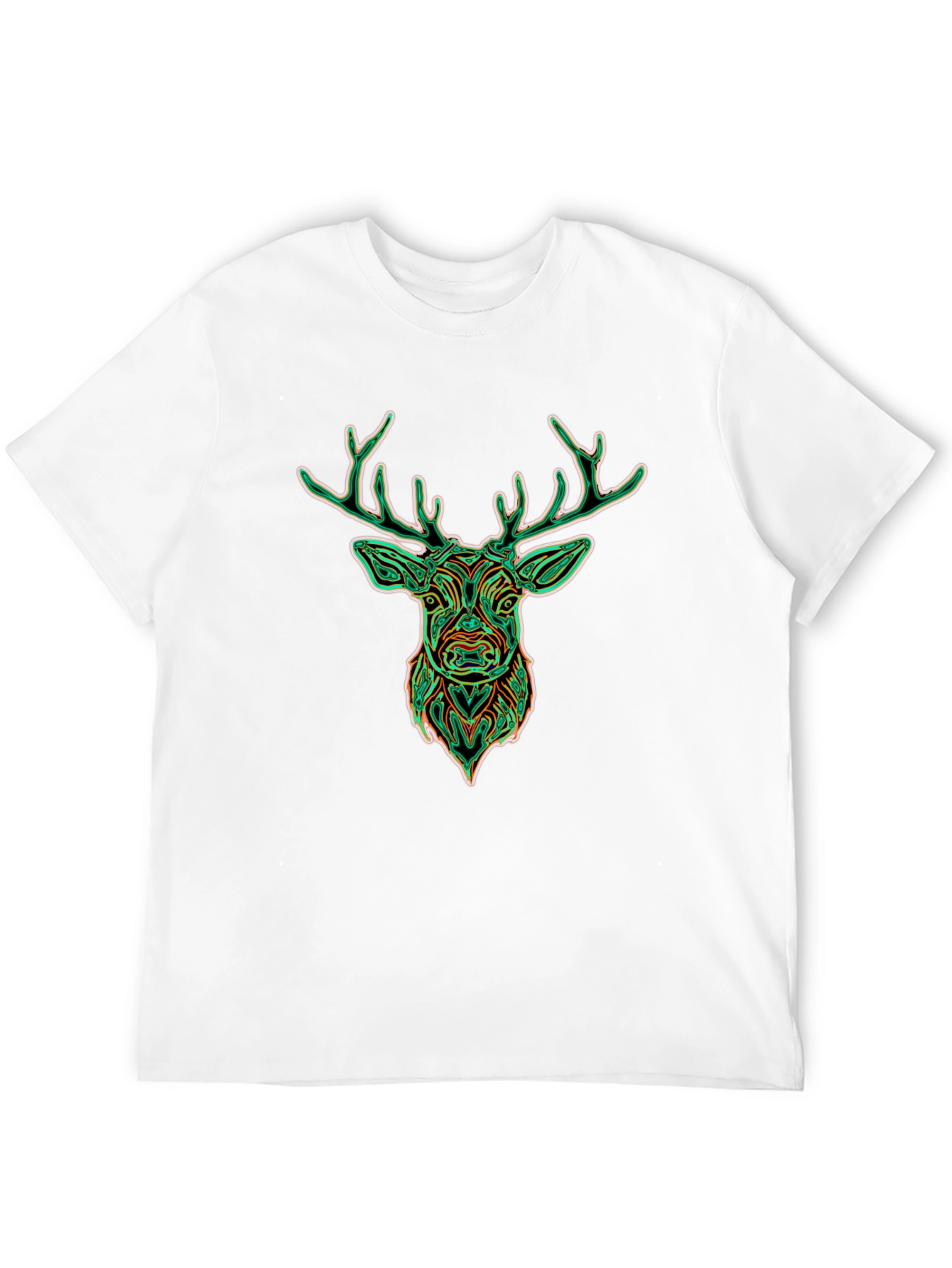 Deer Graphic Tee - Stylish Mens Black T-Shirt
