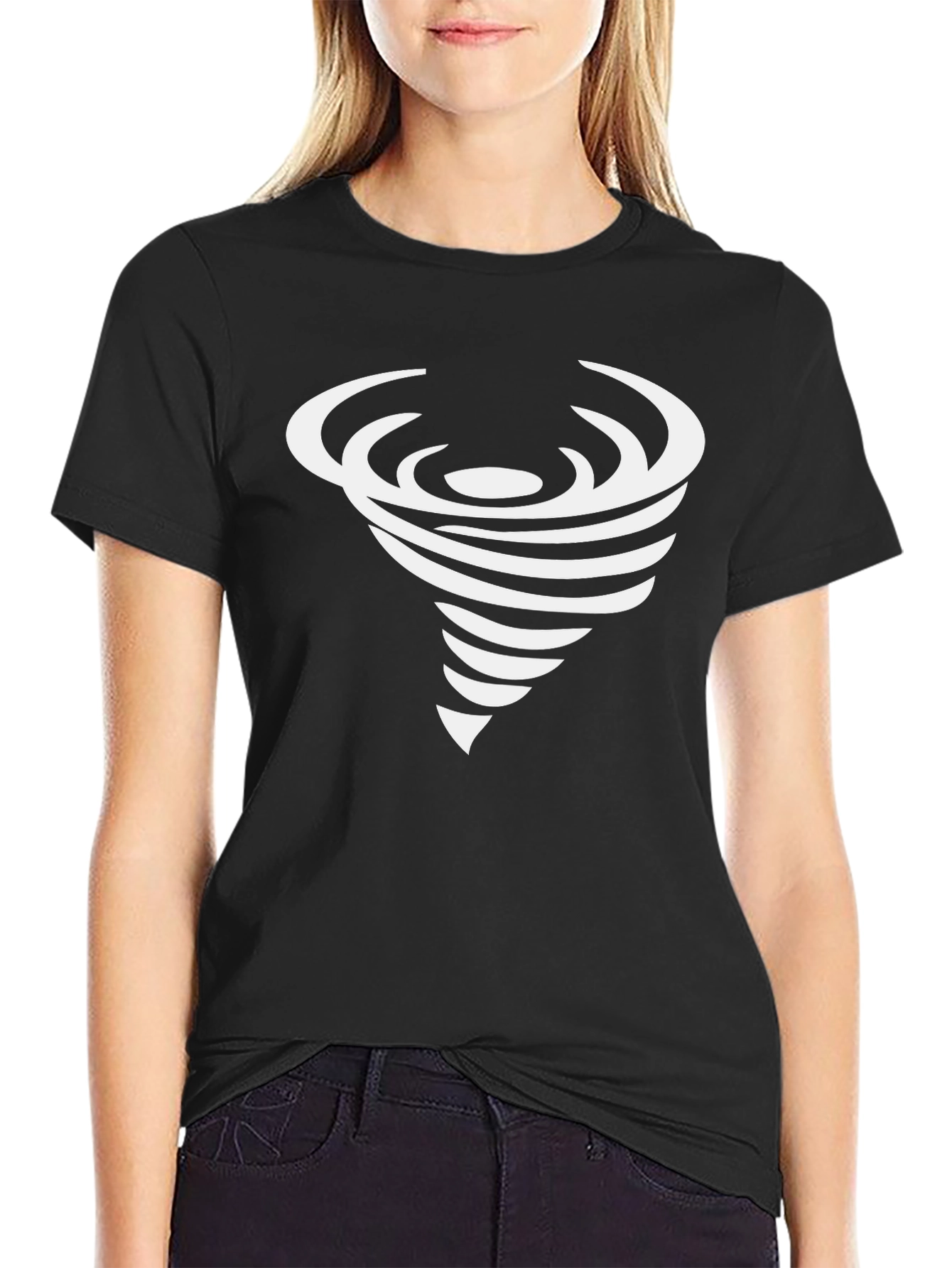 Tornado Graphic T-Shirt - Black Stylish Cotton Tee