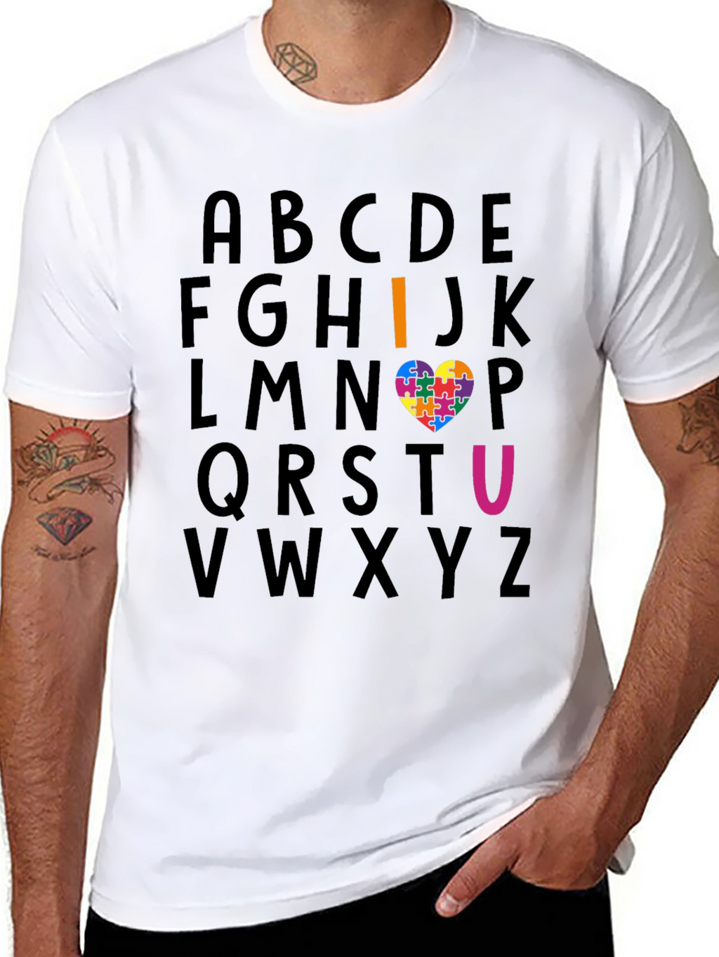 I Heart U Autism Awareness T-Shirt