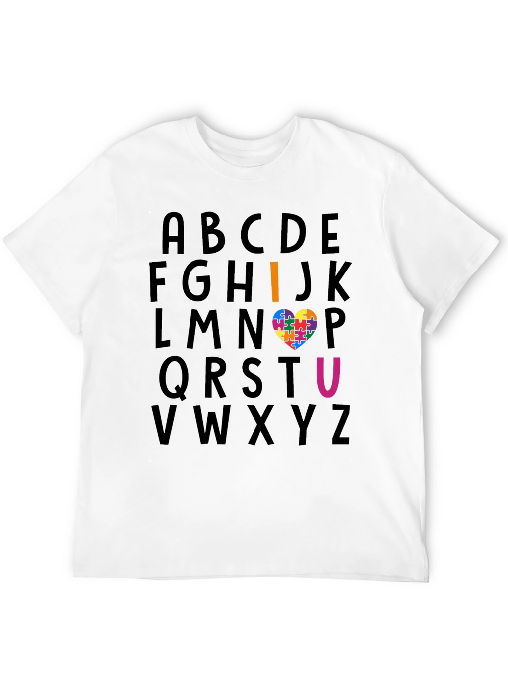 I Heart U Autism Awareness T-Shirt