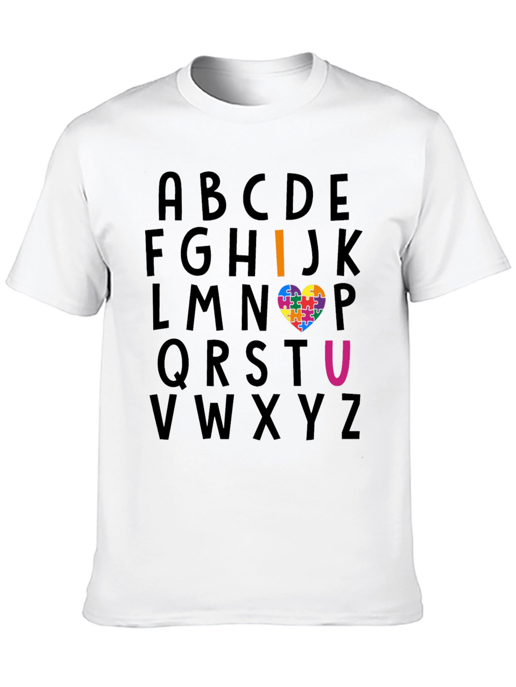 I Heart U Autism Awareness T-Shirt