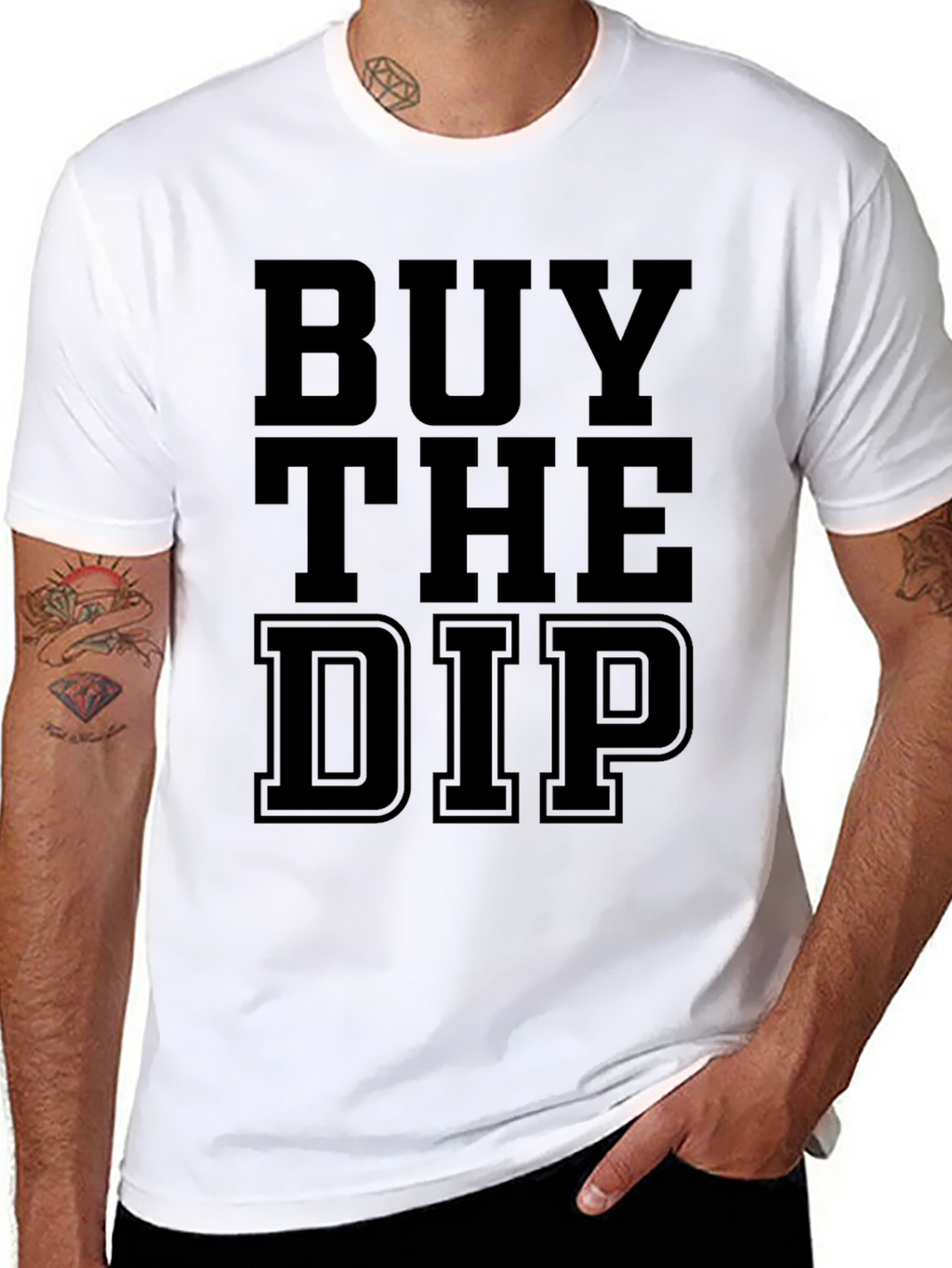 Buy the Dip Graphic Tee - Black Cotton
