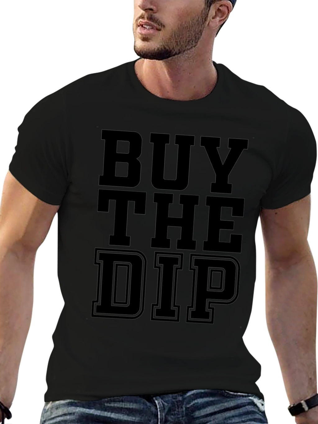 Buy the Dip Graphic Tee - Black Cotton