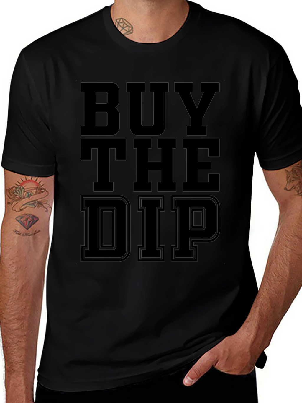 Buy the Dip Graphic Tee - Black Cotton