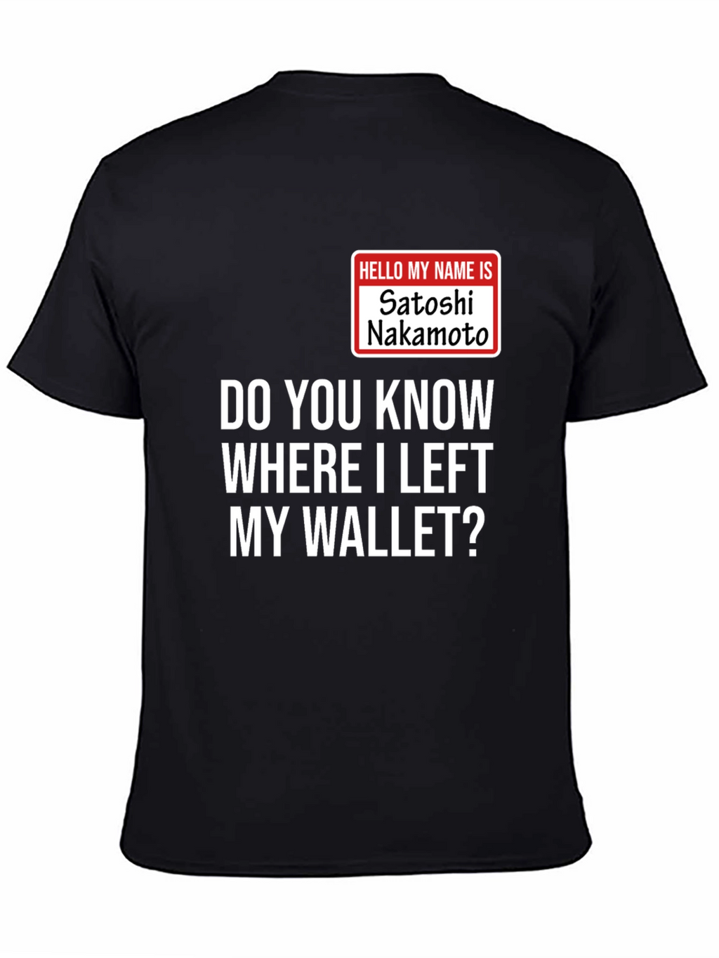 Satoshi Nakamoto Wallet Mens T-Shirt