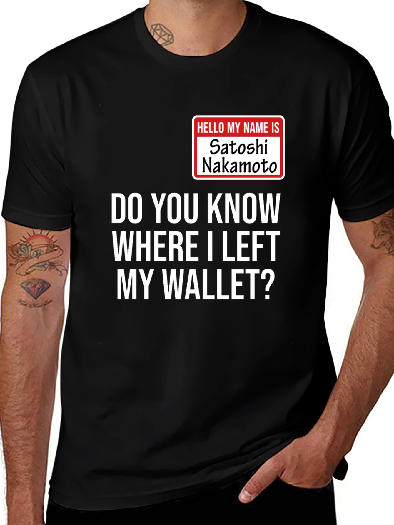 Satoshi Nakamoto Wallet Mens T-Shirt