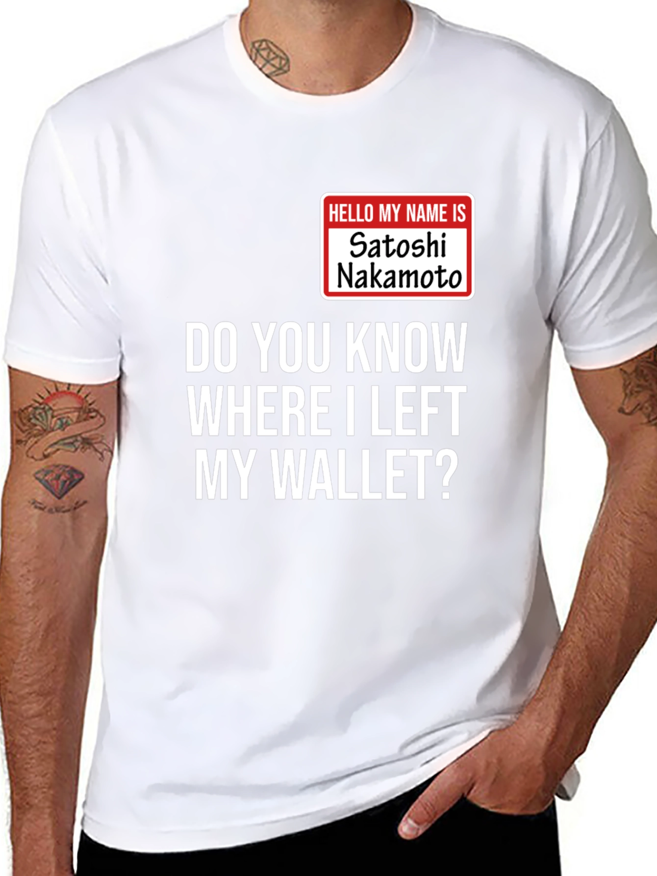 Satoshi Nakamoto Wallet Mens T-Shirt