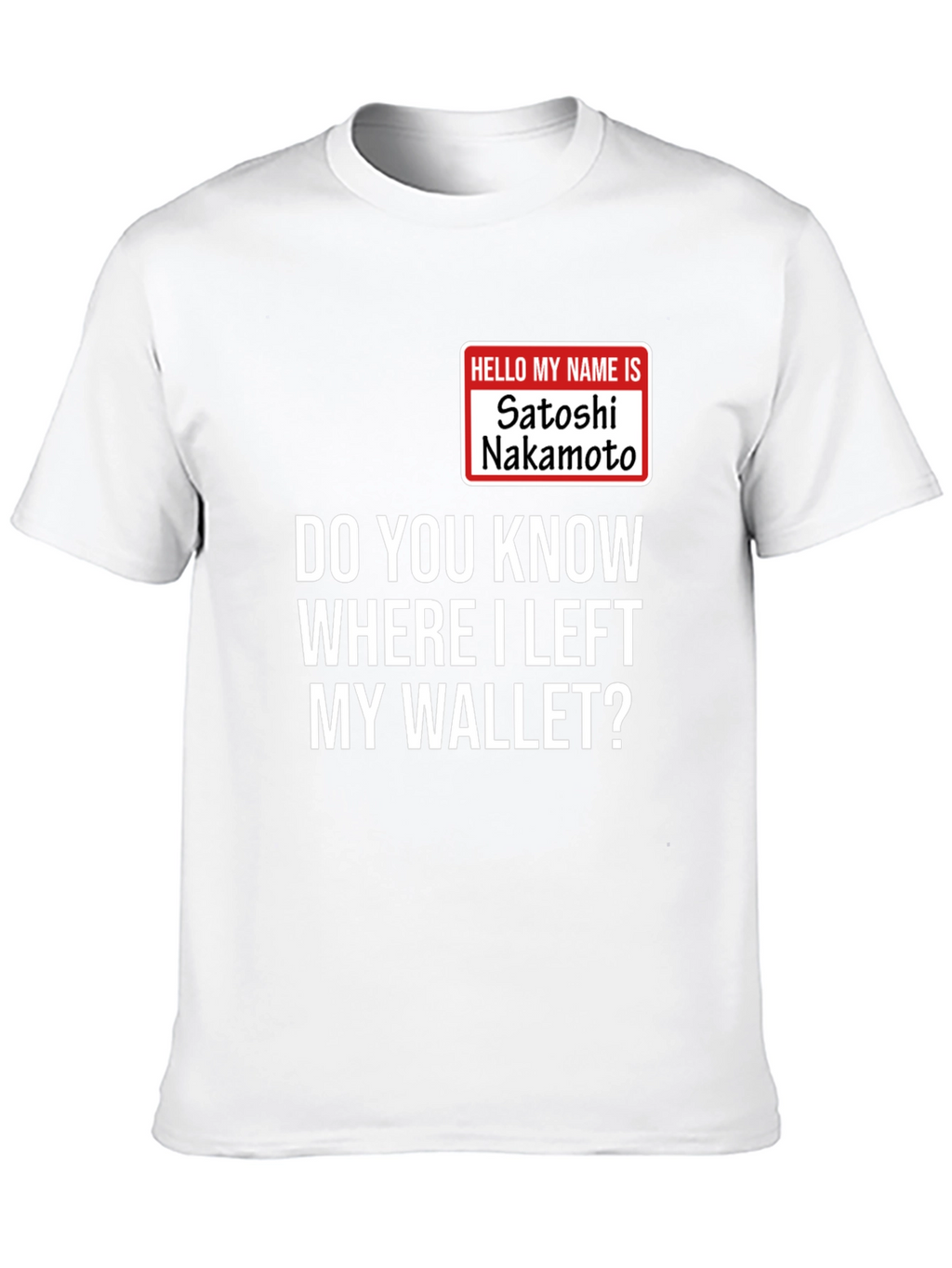 Satoshi Nakamoto Wallet Mens T-Shirt