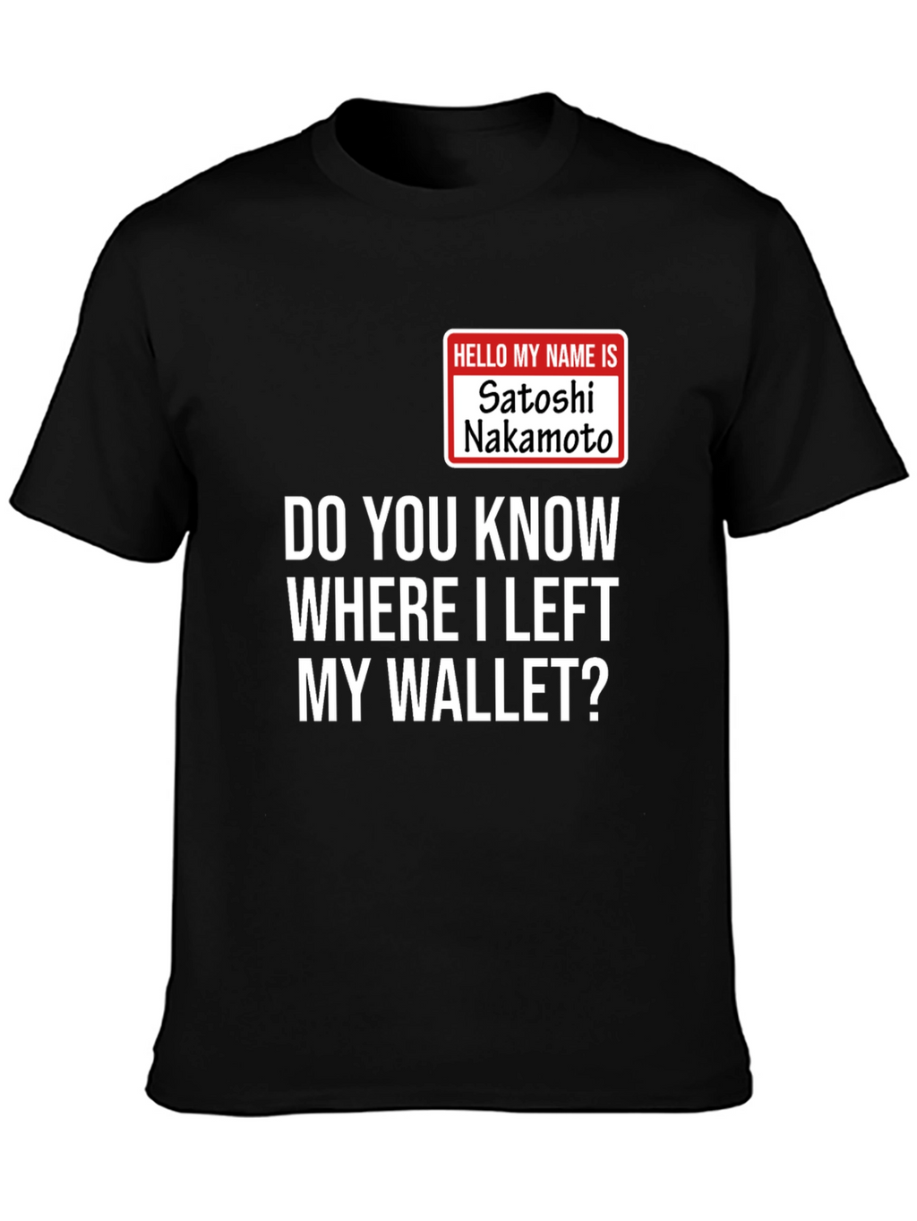 Satoshi Nakamoto Wallet Mens T-Shirt
