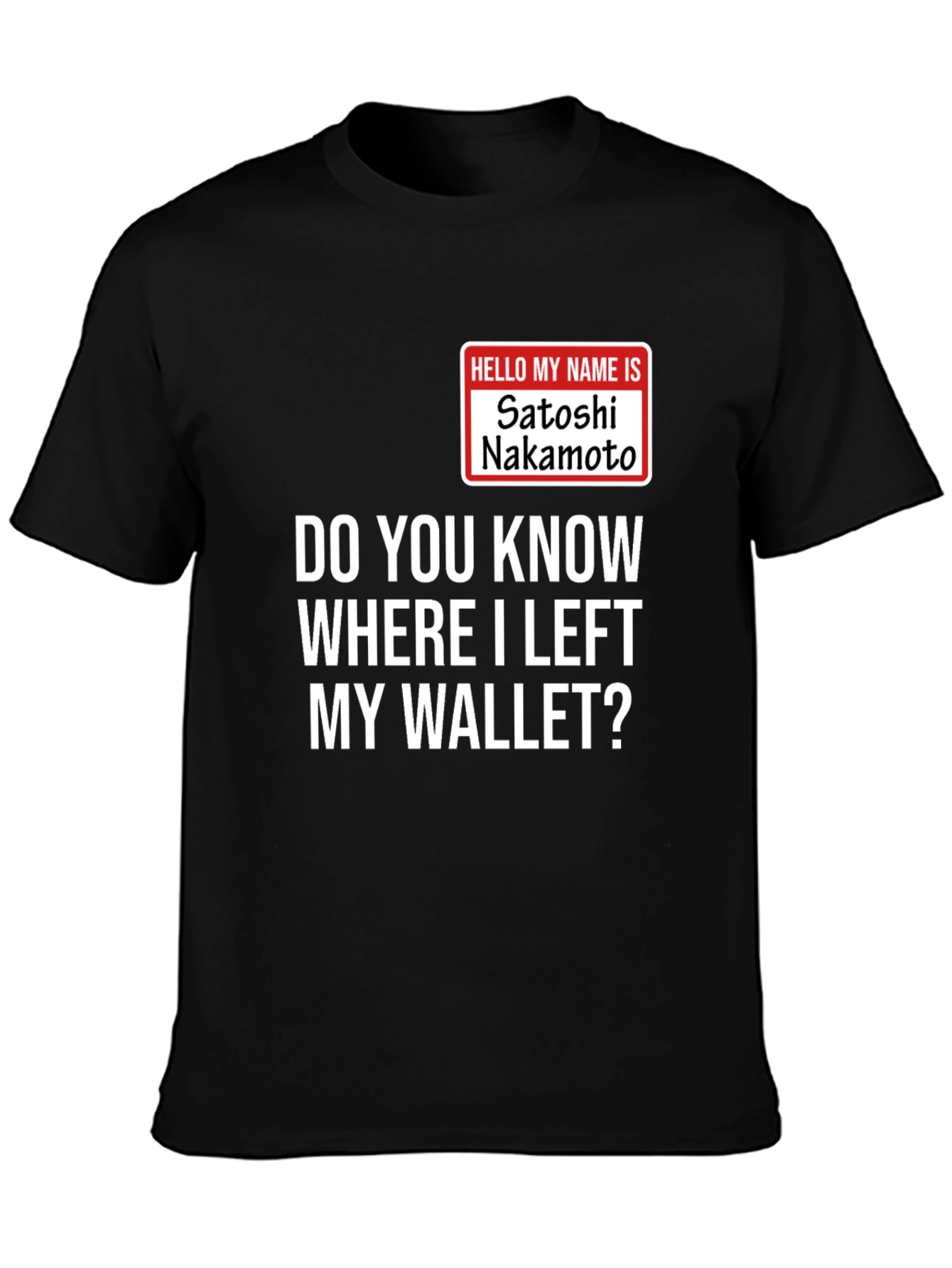 Satoshi Nakamoto Wallet Mens T-Shirt