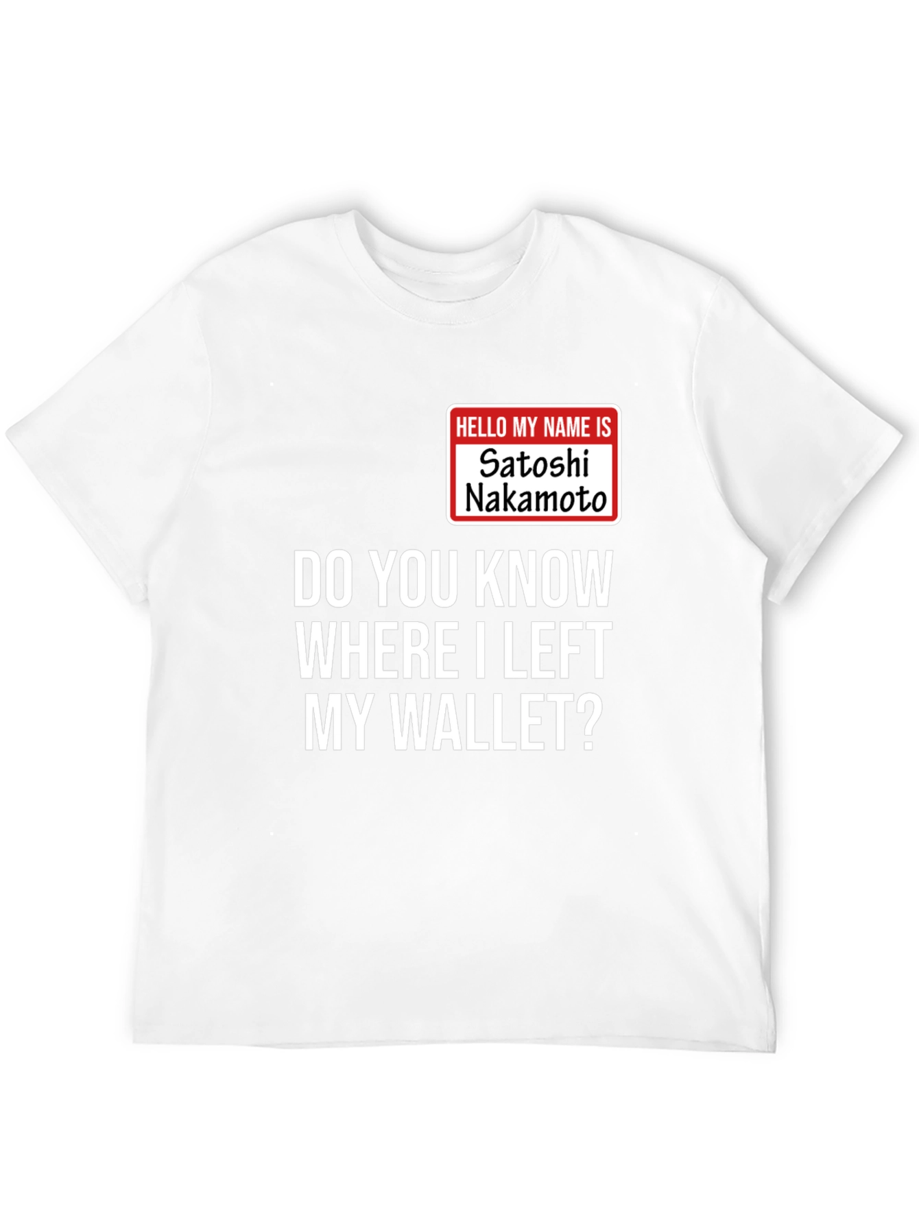 Satoshi Nakamoto Wallet Mens T-Shirt