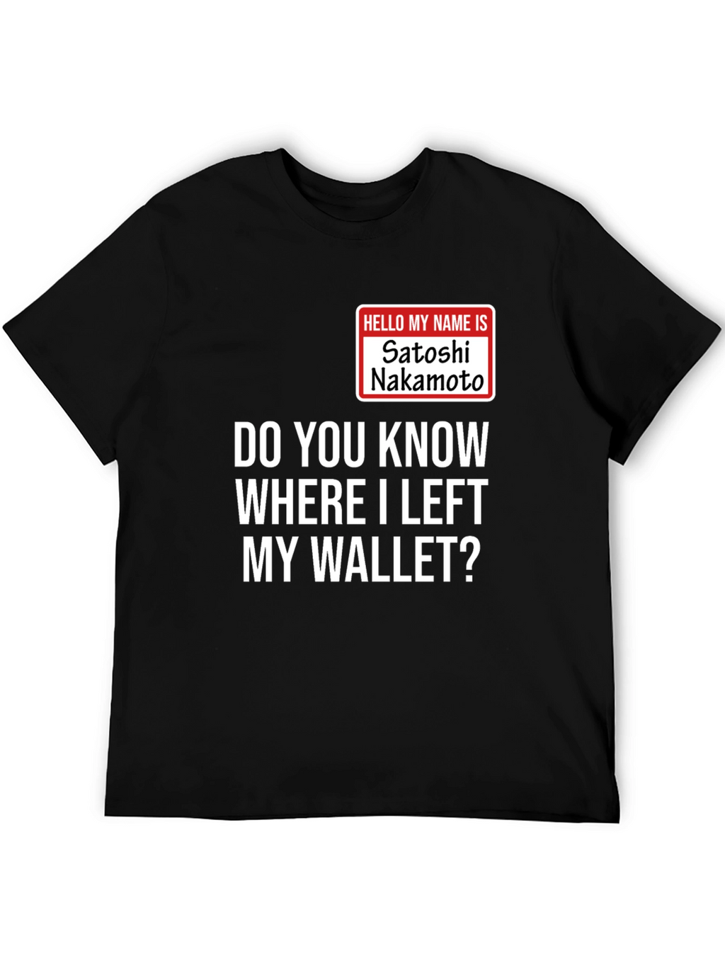 Satoshi Nakamoto Wallet Mens T-Shirt