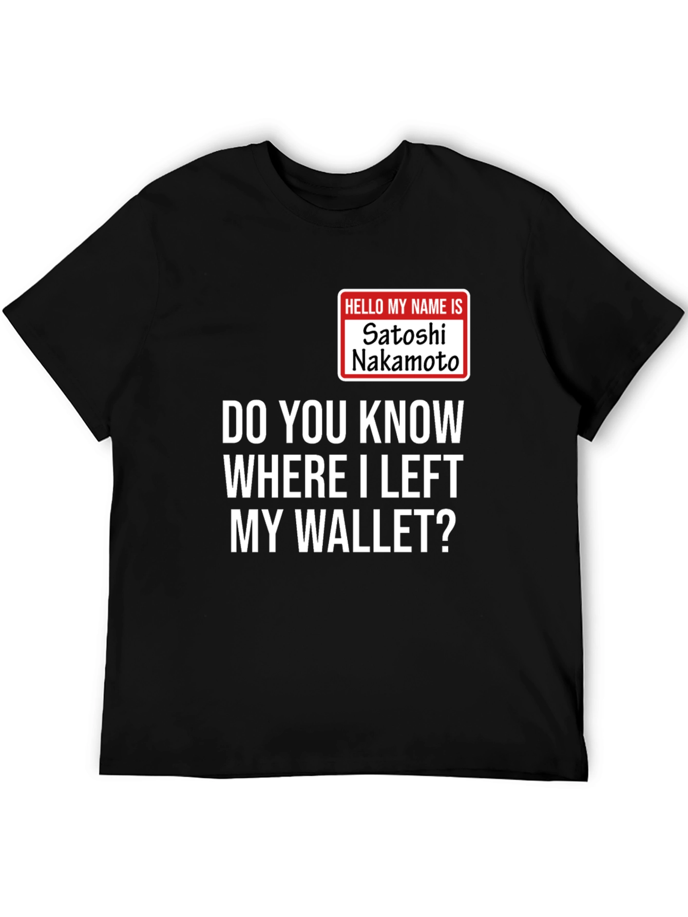 Satoshi Nakamoto Wallet Mens T-Shirt