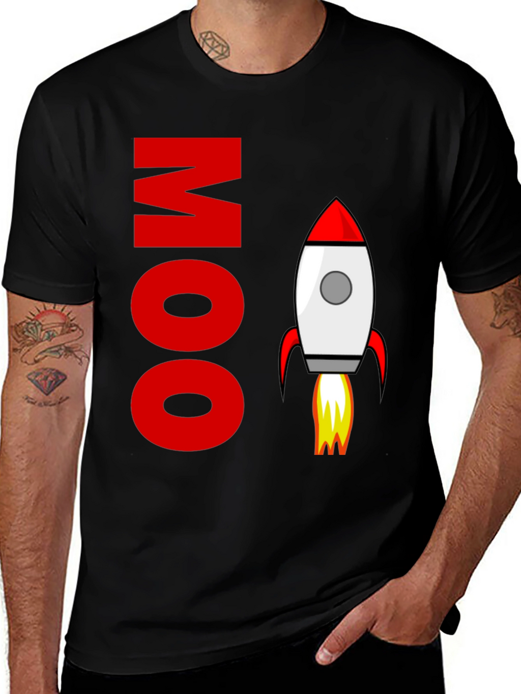 Moo To The Moon Graphic T-Shirt